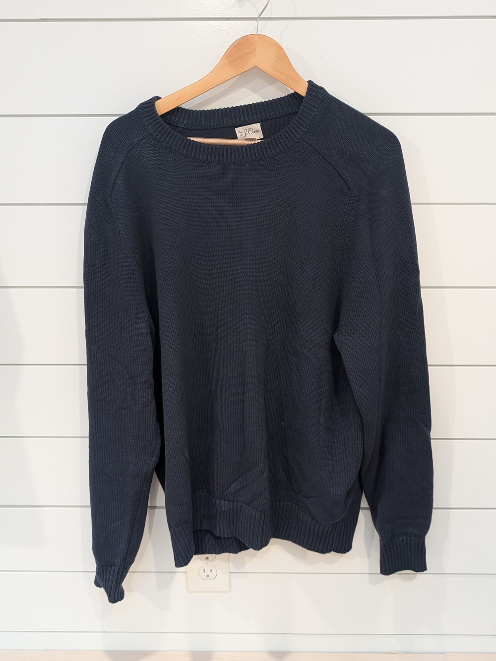 J. Crew Classic Men's Navy Crewneck Sweater